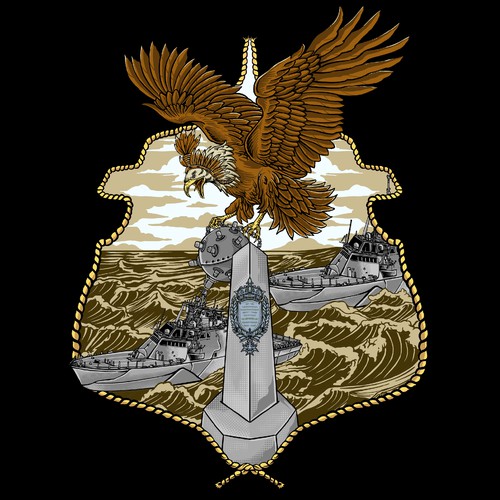 Animated illustration of an eagle for a military unit
