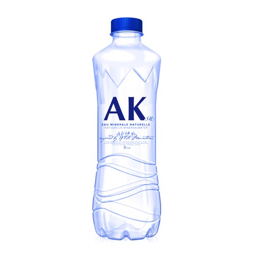 Modern Label with Strong Typography for Brand of Water