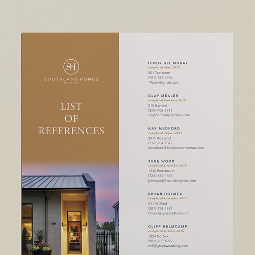 High end property consultant document design