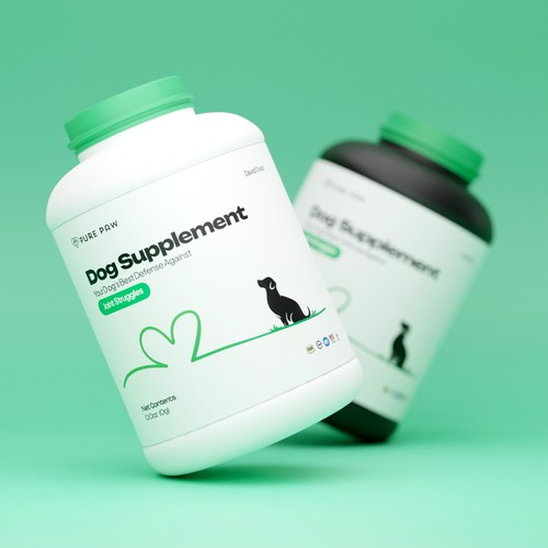 Modern packaging design for god supplement