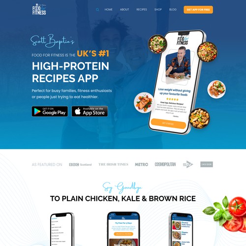 Food For Fitness - Website Design