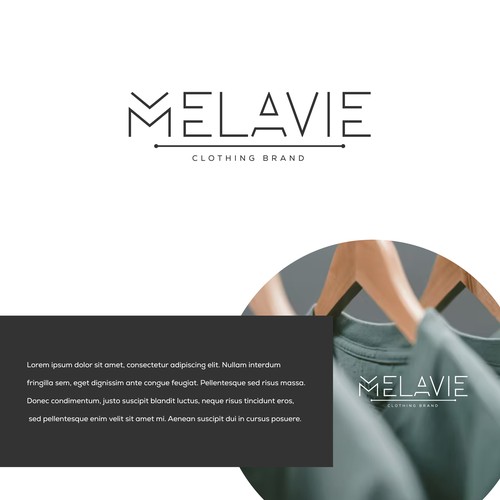 LOGO DESIGN FOR A CLOTHING BRAND "MELAVIE"