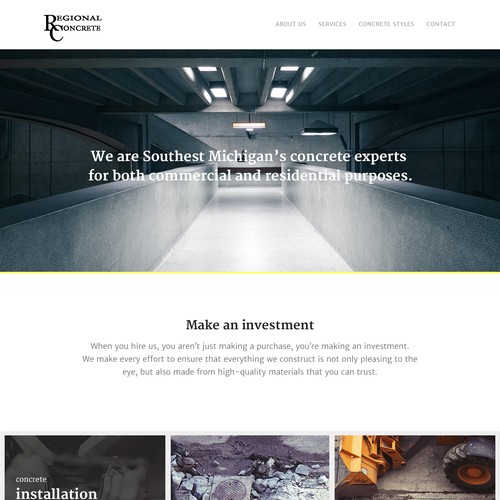 Website design for construction company