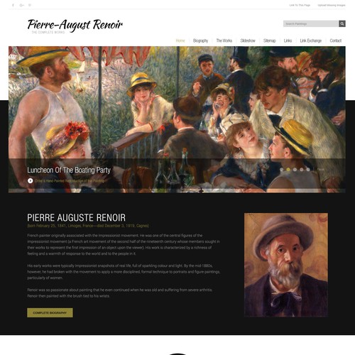 Pierre Auguste Renoir.org design update