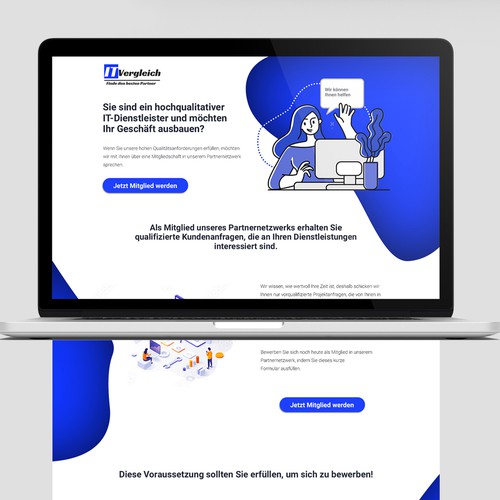 Landingpage Re-design (IT-Vergleich)