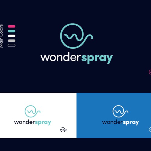 Unique logo concept for wonder spray portable butt shower