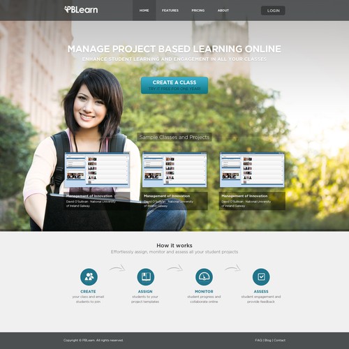 Create the next website design for PBLearn