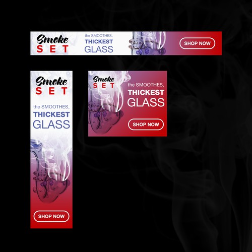 Banner ad for Smoke Set