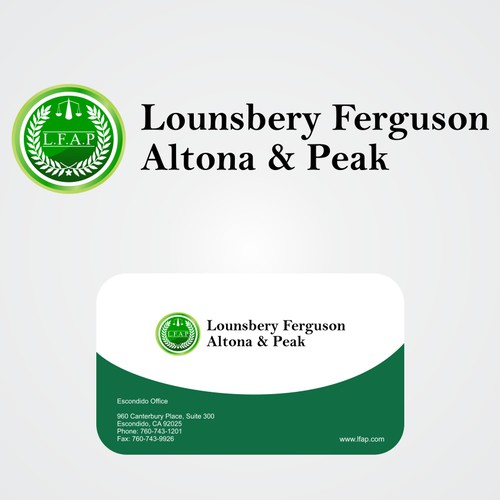 Help Lounsbery Ferguson Altona & Peak with a new logo and business card