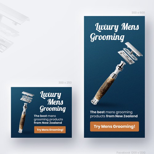 Mens grooming company - banner ad