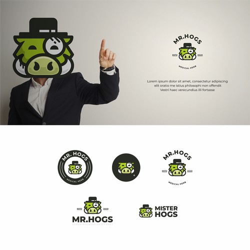 Mr. Hogs - Cannabis Dispensary Logo concept