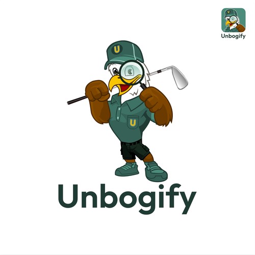 Eagle Mascot Logo for Golf App