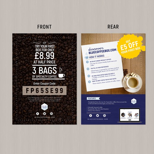 Gourmet Coffee Subscription Mailshot Insert