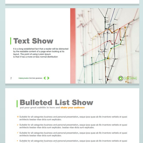 Presentation for coach