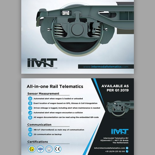 Flyer for Intermodal Telematics BV