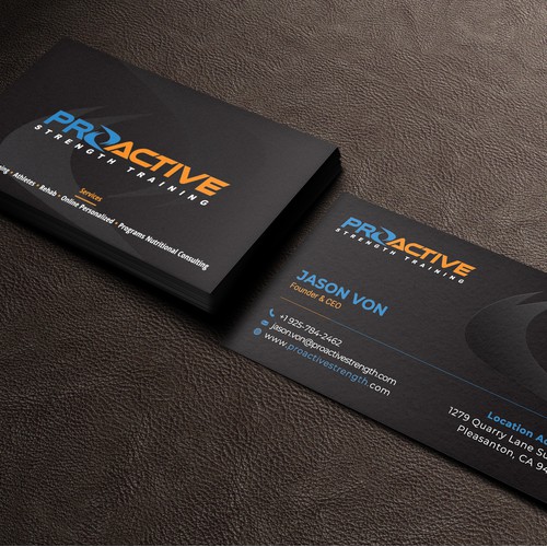 A BOLD Fitness Business Card that grabs attention