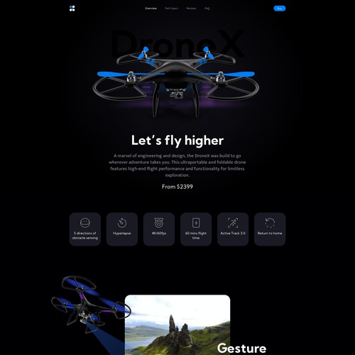 Drone X - Landing Page
