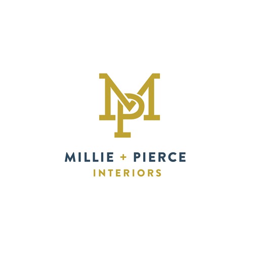 Logo Design concepts for Millie + Pierce Interiors