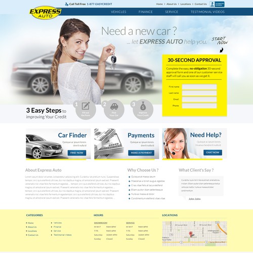 Create the next website design for ExpressAuto.com
