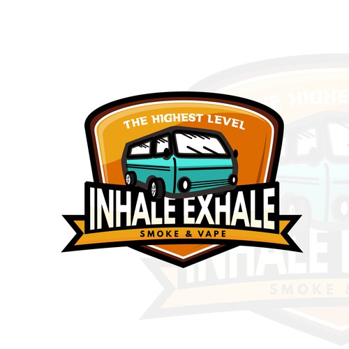 Inhale Exhale Smoke and Vape logo design