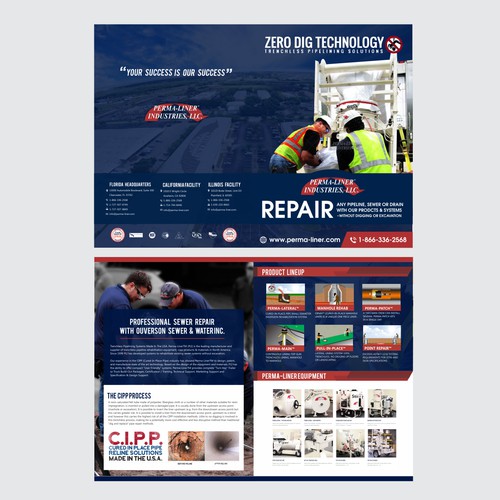 Brochure design for perma-liner.com