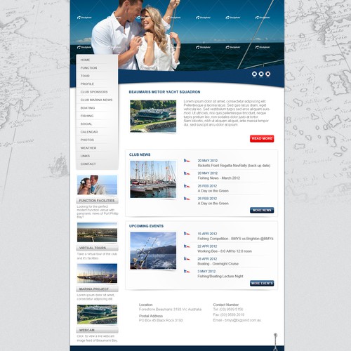 Website design for Beaumaris Motor Yacht Squadron
