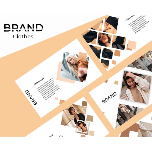 Presentation design for a clothing brand