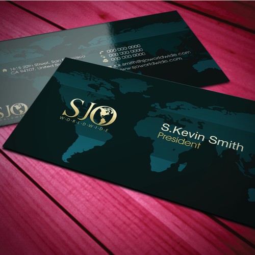 Business Card Proposal for 'SJO Worldwide'.