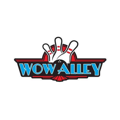 Art Deco logo for a boutique bowling alley