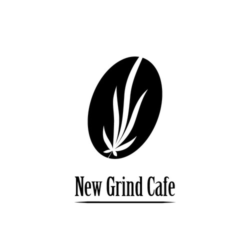 A logo for a cafe selling CBD infused coffee and that is the only cafe of its kind in town.