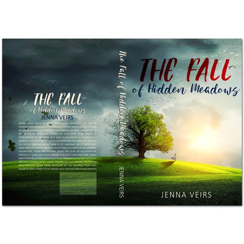 Book cover for literary/general fiction THE FALL OF HIDDEN MEADOWS