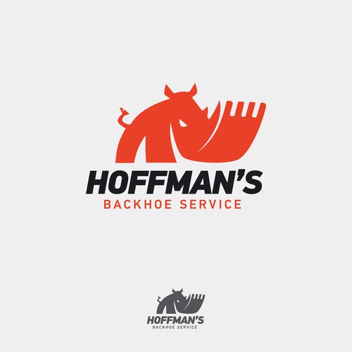 Logo concept for backhoe service