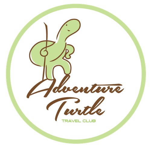 Playful Adventure Turtle mascot for Travel Club