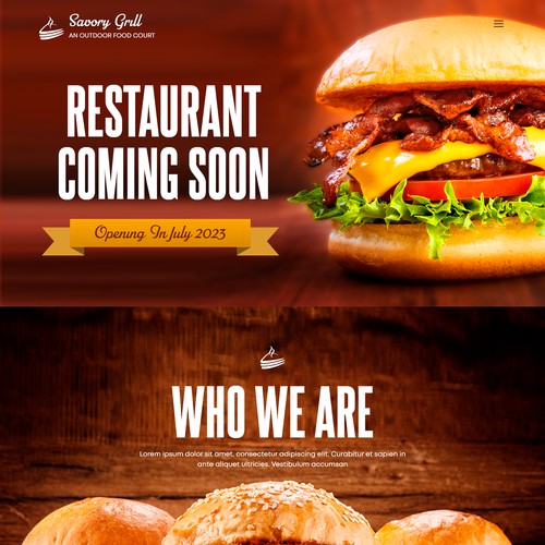 Restaurant Coming Soon Landing Page