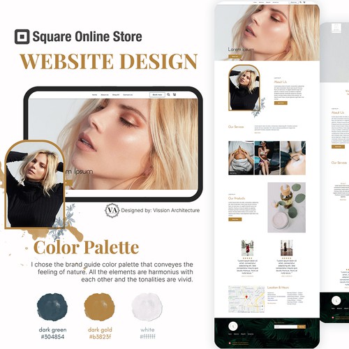 SQUARE ONLINE STORE | Design for Evans Aesthetics 