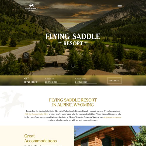 Flying Saddle Resort Landingpage