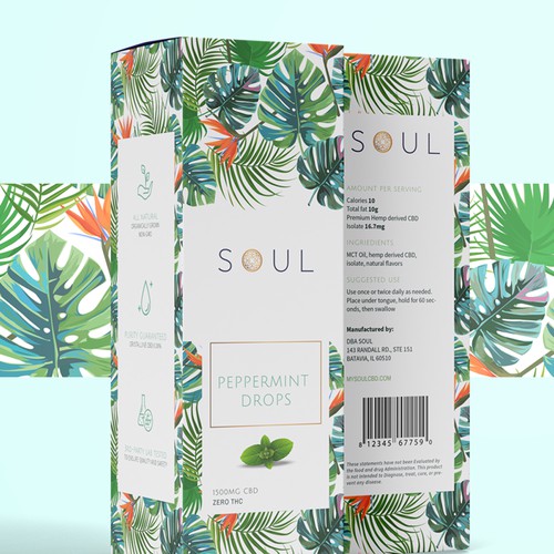 Soul CBD Oil Peppermint  drops