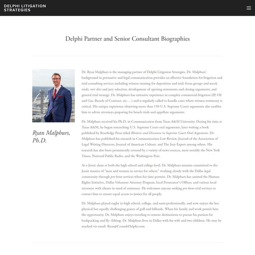 Website Updates: Consult Delphi