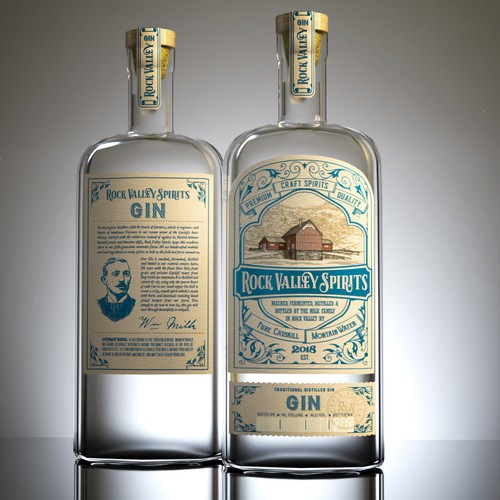 Labels for Rock Valley Spirits
