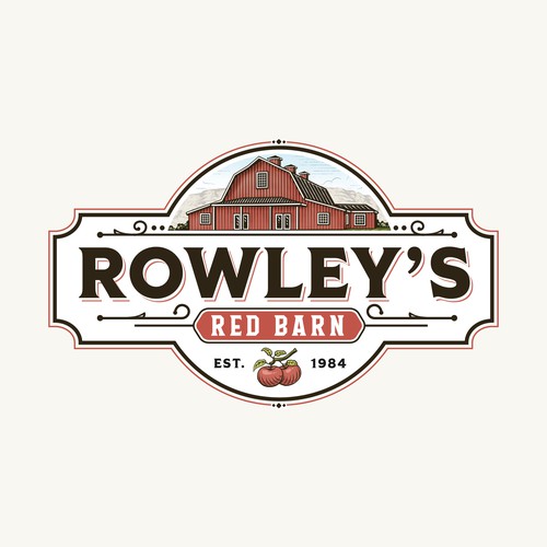 Rowley's Red Barn Vintage Logo Design