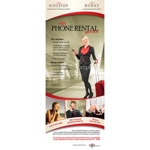 VIP Phone Rental Service Flyer/ Brochure