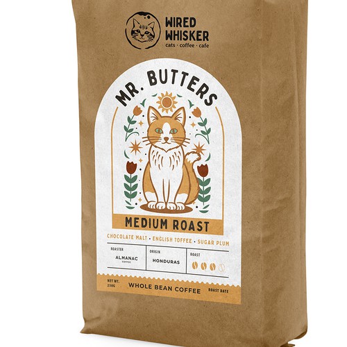 Coffee Label for Cat Cafe