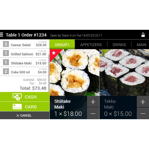 Restaurant POS Application for Android Tablets