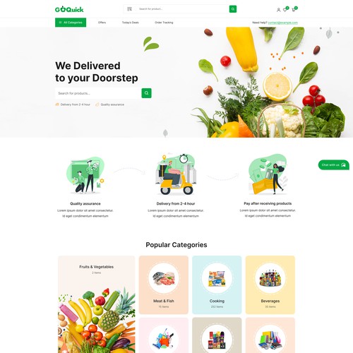 Grocery shop Website UI