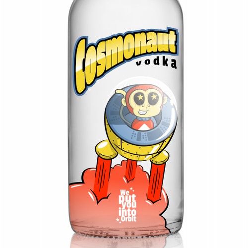 Unusual vodka sticker