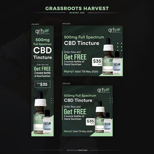 Sharp and striking Banner ads for CBD Products