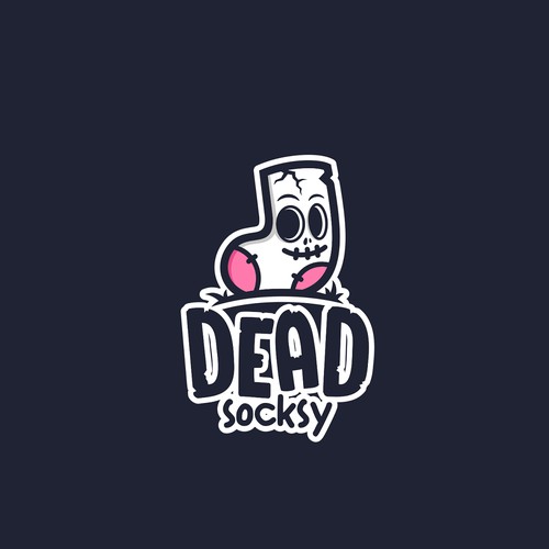 Fun, Dynamic, Spooky Logo for DeadSocksy