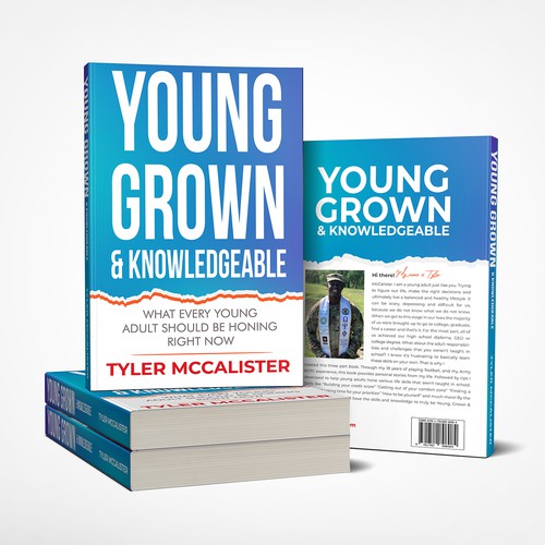 Design a CREATIVE, ATTENTION grabbing book cover for a self help book geared towards young adults.