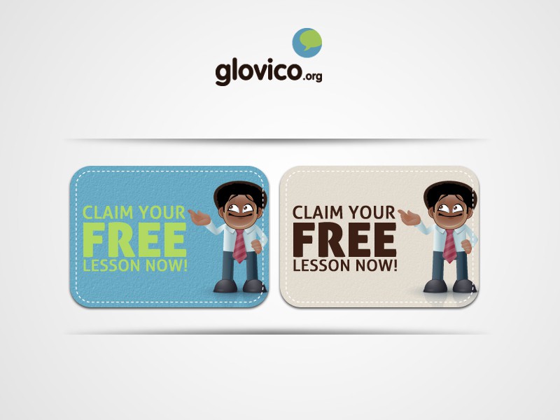 Create a button for the Fairtrade Language School Glovico
