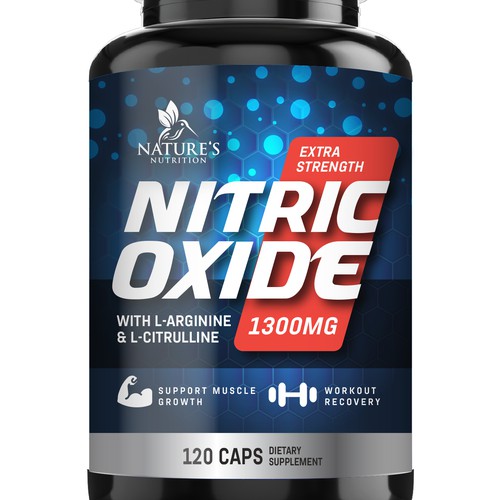 Modern Supplement Bottle Label Design